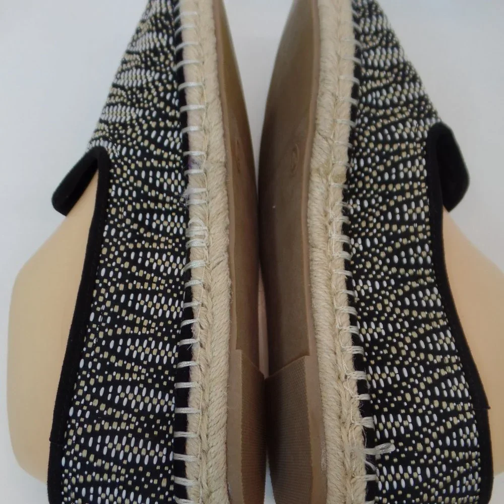 Universal Thread Carly Womens Black Woven Espadrille Flat Slip on 9.5 - Picture 6 of 13